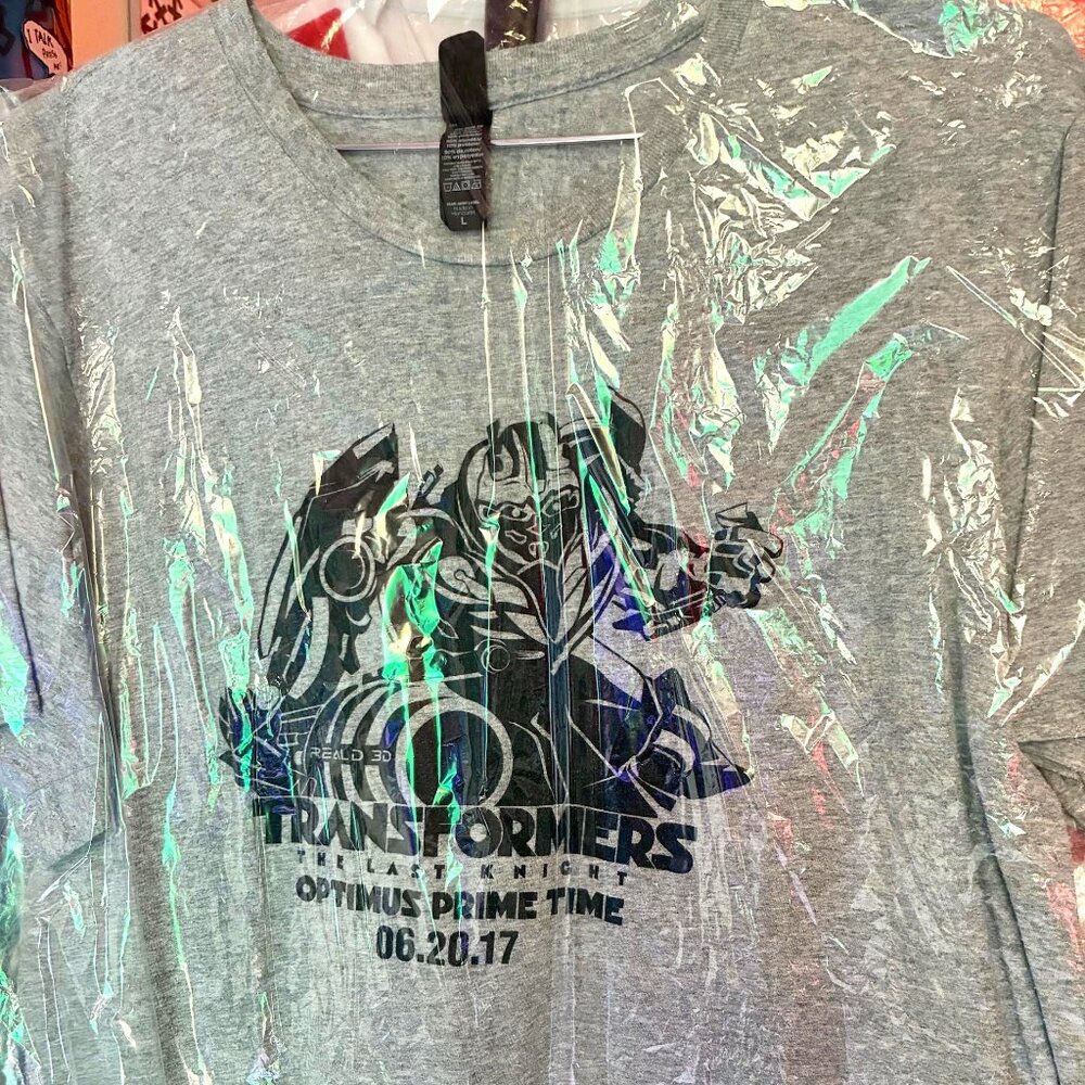 Transformers Last Knight film Limited Edition grey heather short sleeve T size L
